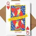 Queen for the Day Greetings Card - Sprouts of Bristol