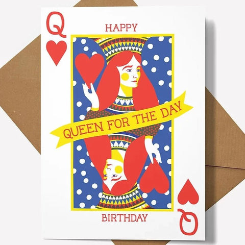 Queen for the Day Greetings Card - Sprouts of Bristol