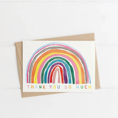 Rainbow Thank You Greetings Card - Sprouts of Bristol