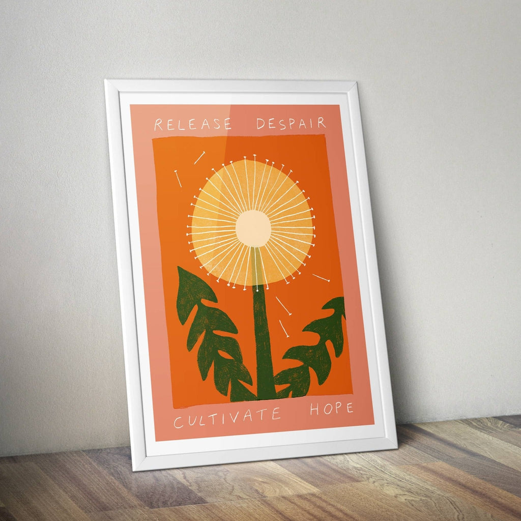 Release Despair Illustrated Print, Mindful Wall Art - Sprouts of Bristol
