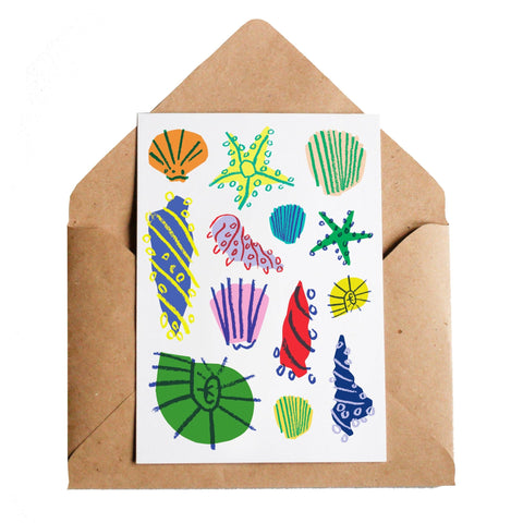 Shells Greetings Card - Sprouts of Bristol