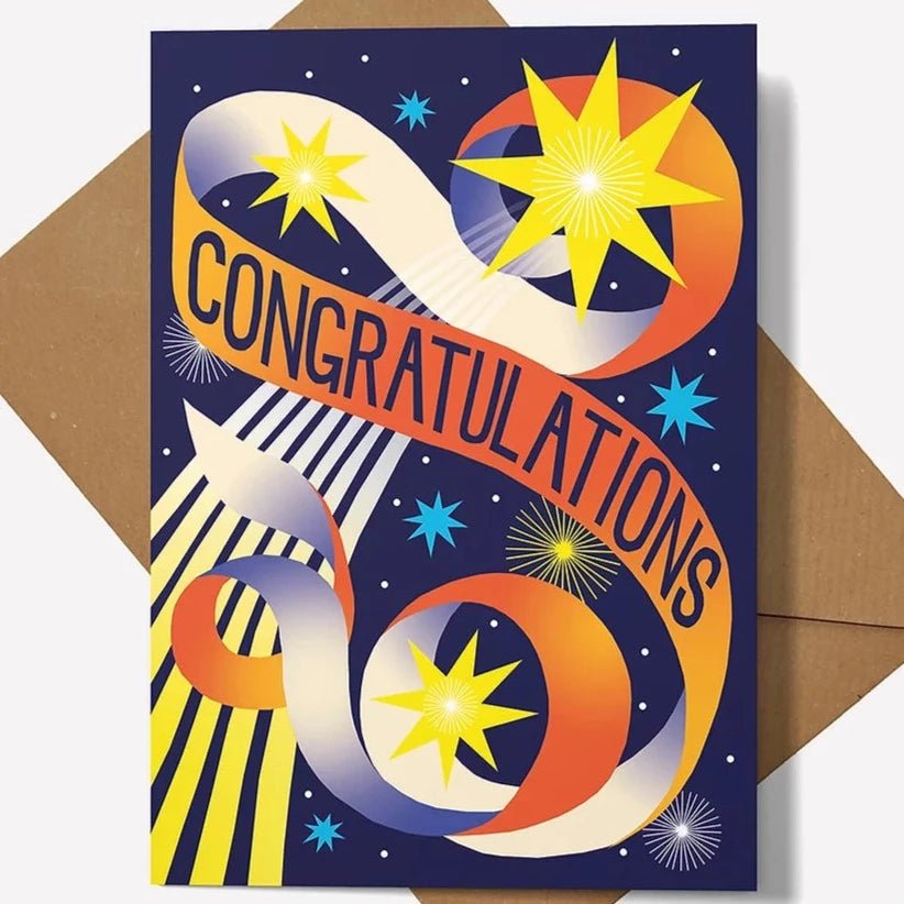 Shooting Star Congratulations Greetings Card - Sprouts of Bristol