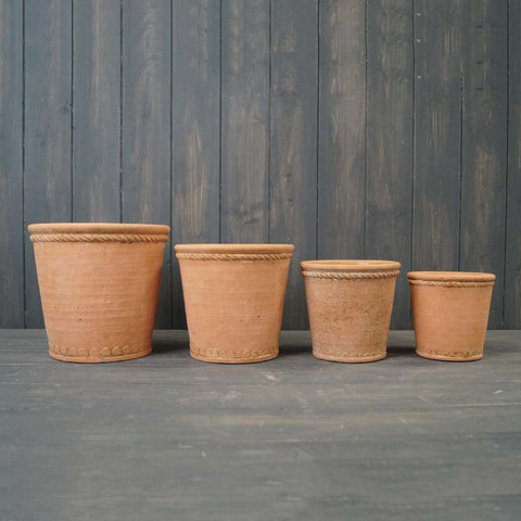 Terracotta Tapered Cement Pot - Sprouts of Bristol