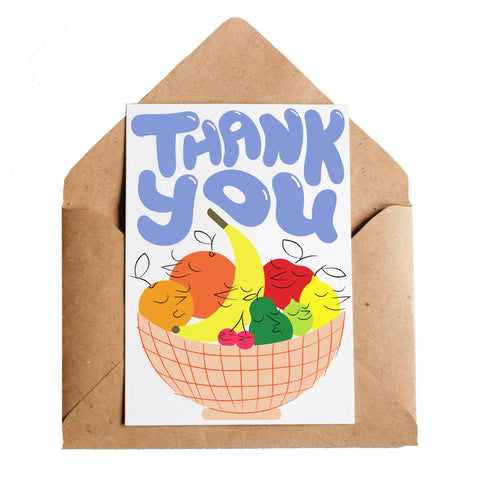 Thank You Fruit Greetings Card - Sprouts of Bristol