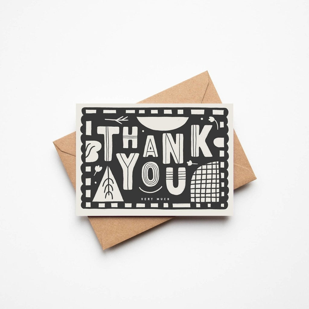 'Thank You Very Much' Greetings Card - Sprouts of Bristol