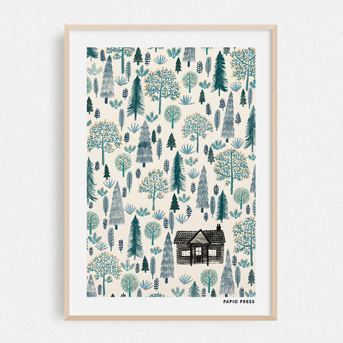The Log Cabin Artists Print Wall Art - Sprouts of Bristol