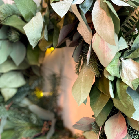 The 'Sidecar' Fresh Foliage Christmas Wreath - Sprouts of Bristol