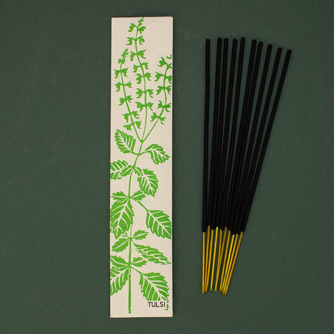 Tulsi (Holy Basil) Fairtrade Incense - Sweet, Woody and Peppery - Sprouts of Bristol