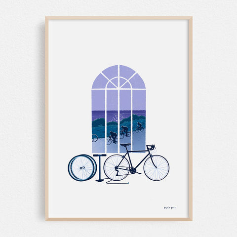View from the Window Cycling Artists Print Wall Art - Sprouts of Bristol