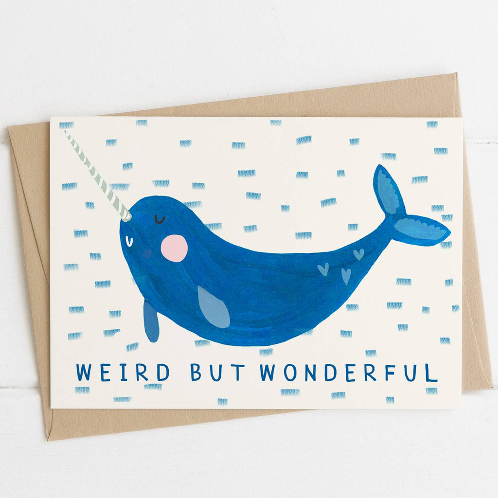 Weird Wonderful Narwhal Greetings Card - Sprouts of Bristol