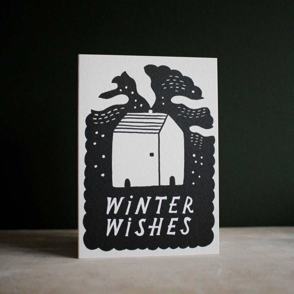 'Winter Wishes' Little House Christmas Greeting Card - Sprouts of Bristol